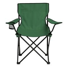Katlanır Kamp Piknik Sandalyesi - Bardaklıklı - (DY.001) - Haki - Taşıma Çantalı