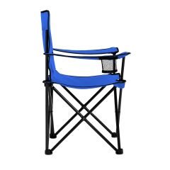 Katlanır Kamp Piknik Sandalyesi - Bardaklıklı - (DY.001) - Mavi - Taşıma Çantalı