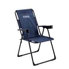 4 Adet Katlanır Kamp Sandalyesi ve Masa Seti - Rest - Taşıma Çantalı - Lacivert - 130 KG Taşıma