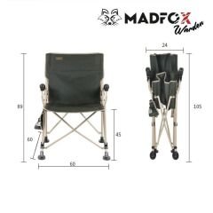 Katlanır Kamp Piknik Sandalyesi - Madfox Warden - Yeşil - 547283 - Taşıma Çantalı