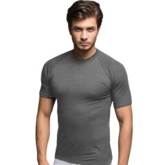 Bambu Erkek T-Shirt - Kısa Kol - Thermoform - Gri