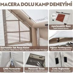 Şişme Çadır - Baca Çıkışlı - Madfox - Bigless Glamping Cotton Inflatable