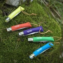 Katlanır Cep Çakısı - Opinel - Gürgen Ağacı Sap - Gök Mavisi - No:7