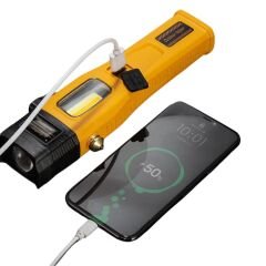 Şarj Edilebilir El Feneri - Wison - Led COB - 700 Lümen - 5 Watt