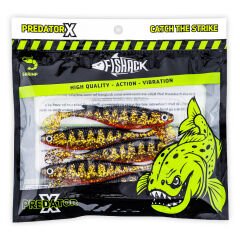 Silikon Sahte Balık - 10g 100mm - Fishack PredatorX - UV Boyalı - Lava
