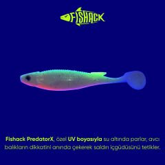 Silikon Sahte Balık - 10g 100mm - Fishack PredatorX - UV Boyalı - Mist