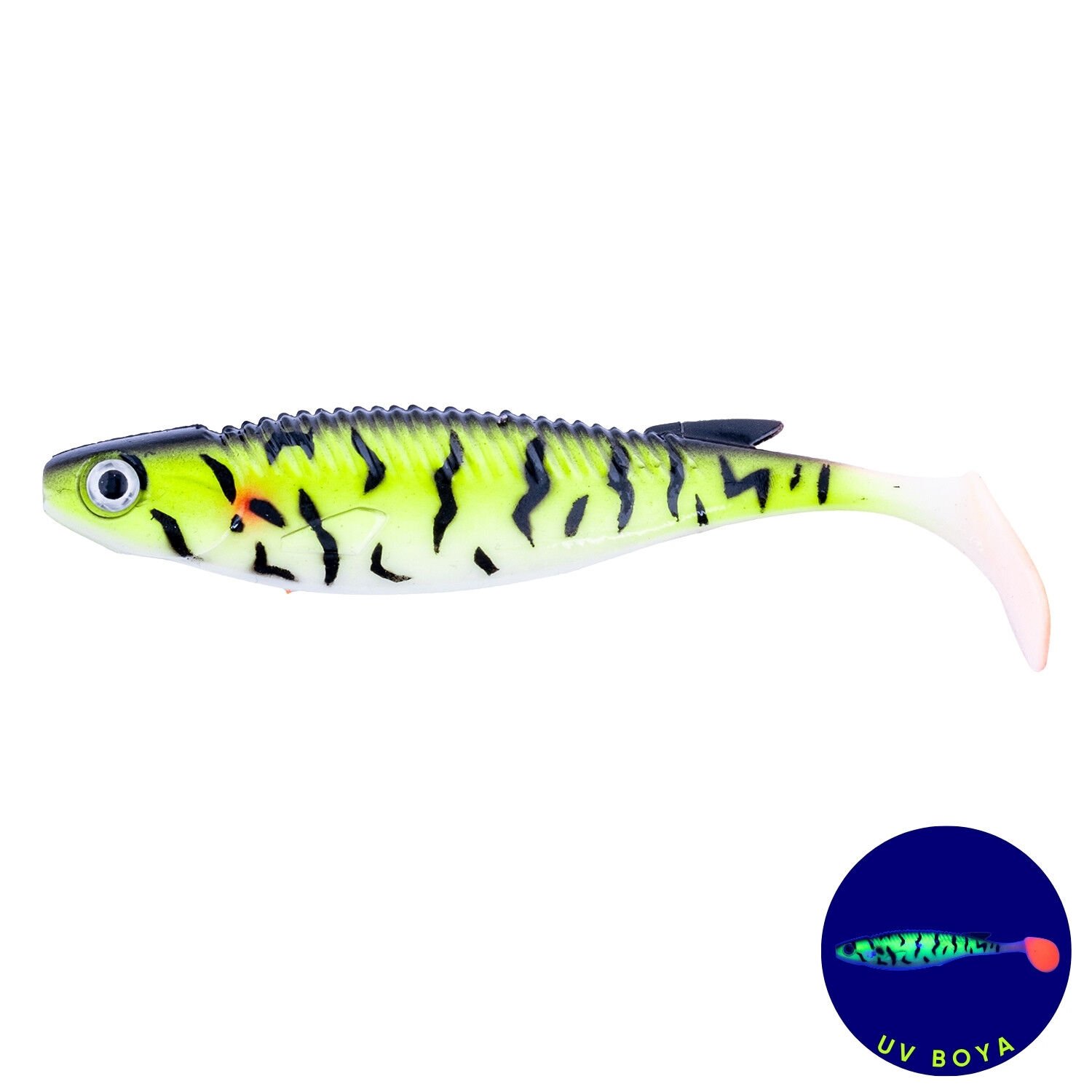 Silikon Sahte Balık - 10g 100mm - Fishack PredatorX - UV Boyalı - Bleed