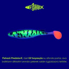 Silikon Sahte Balık - 10g 100mm - Fishack PredatorX - UV Boyalı - Bleed