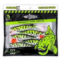 Silikon Sahte Balık - 10g 100mm - Fishack PredatorX - UV Boyalı - Bleed