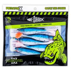 Silikon Sahte Balık - 10g 100mm - Fishack PredatorX - UV Boyalı - Aqua