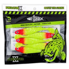 Silikon Sahte Balık - 10g 100mm - Fishack PredatorX - UV Boyalı - Solar