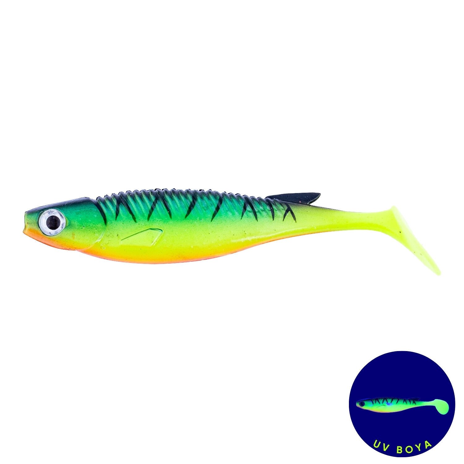 Silikon Sahte Balık - 10g 100mm - Fishack PredatorX - UV Boyalı - Drill