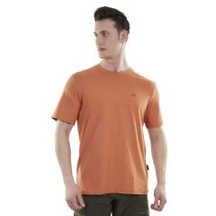 Erkek Tişört - Pamuklu Spor Tişört - Lucid - Kiremit (600616)