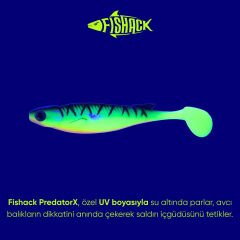 Silikon Sahte Balık - 10g 100mm - Fishack PredatorX - UV Boyalı - Drill