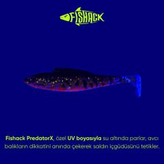 Silikon Sahte Balık - 4,5g 85mm - Fishack PredatorX - UV Boyalı - Copper