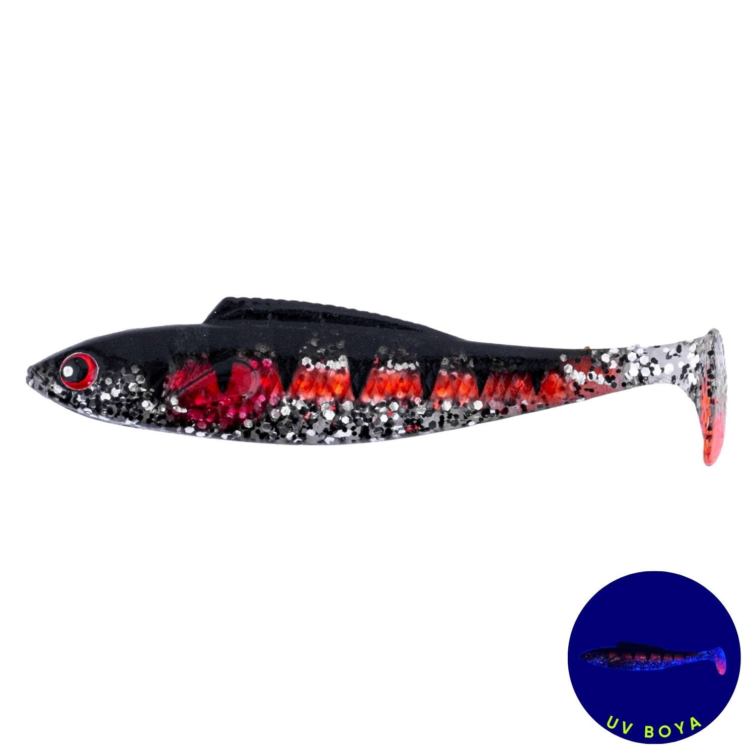 Silikon Sahte Balık - 4,5g 85mm - Fishack PredatorX - UV Boyalı - Spark