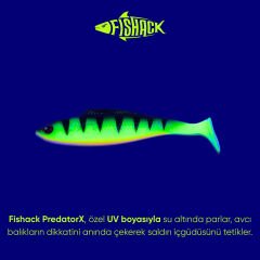 Silikon Sahte Balık - 4,5g 85mm - Fishack PredatorX - UV Boyalı - Volt