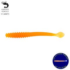 Silikon Sahte Kurt Yem - 2,2g 87mm - Fishack Wormix - Orange - UV Silikon