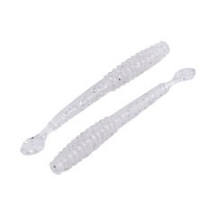 Silikon Sahte Kurt Yem - 2,2g 87mm - Fishack Wormix - Silver White
