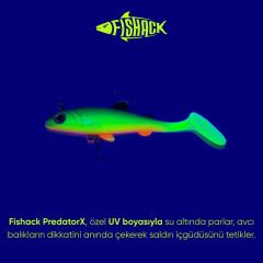 Silikon Sahte Balık - 15g 100mm - Üçlü İğneli - Fishack - UV Boyalı - Liechen