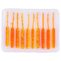 Silikon Kurt Yem - LRF Yem - 1g 52mm - Fishack Wormix - 10 Adet - Fluo Orange - UV Silikon