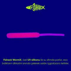 Silikon Kurt Yem - LRF Yem - 1g 52mm - Fishack Wormix - 10 Adet - Pink - UV Silikon