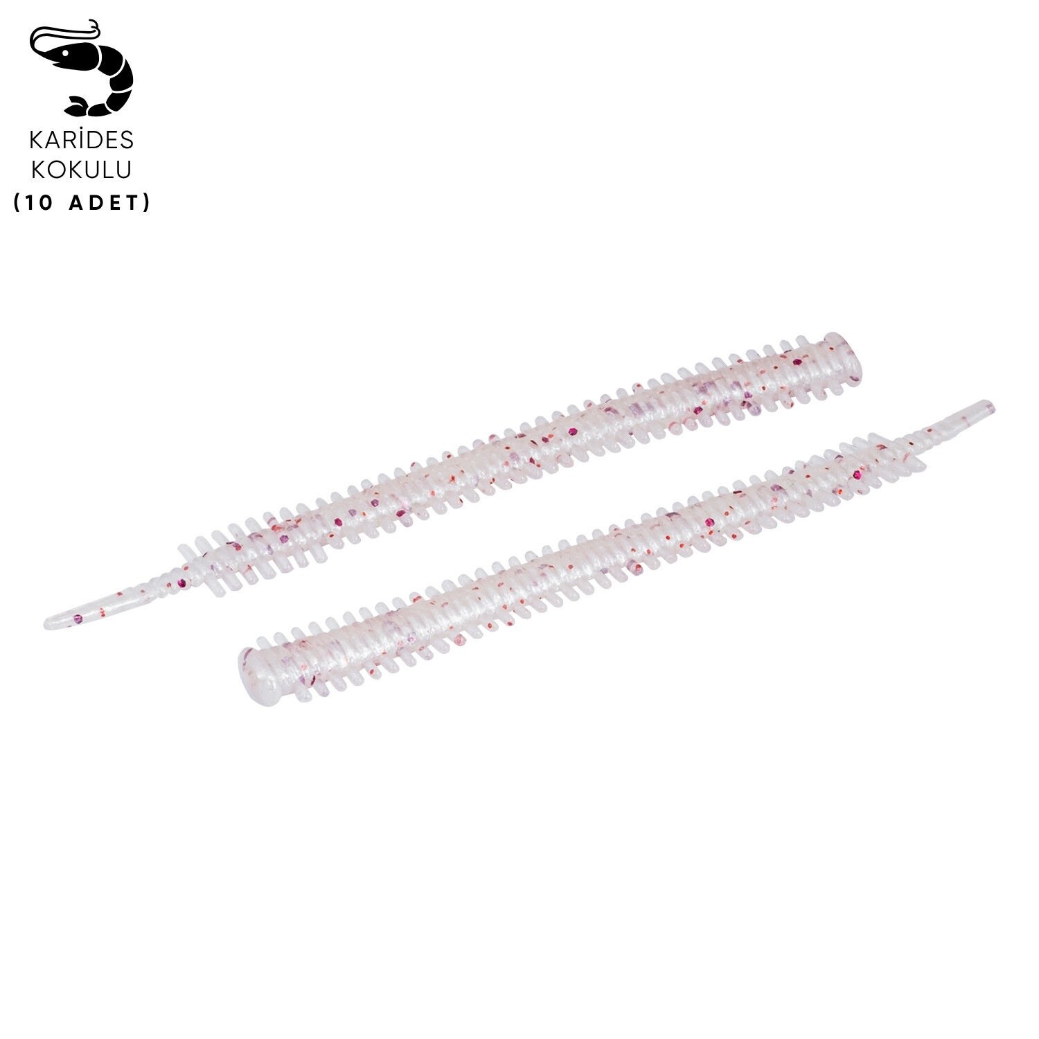 Silikon Kurt Yem - LRF Yem - 1g 70mm - Fishack Wormix - 10 Adet - White