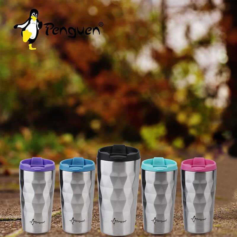 Kahve Termosu - 0,38 LT - Çelik - Penguen - Yeşil (PNG-3025)