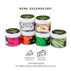 Silikon Yüzen Alabalık Yemi - Floating - 37mm - Sarımsak Kokulu - Turuncu - Trout Bait
