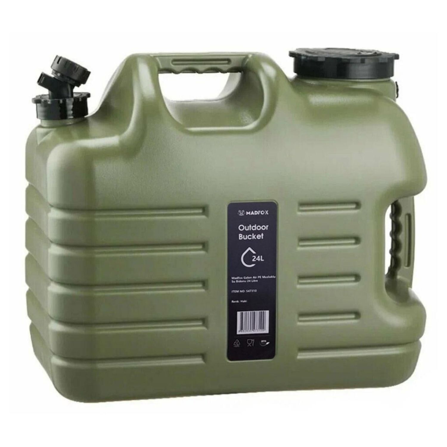 Musluklu Su Bidonu - Madfox Galon Air PE - 24 Litre - Yeşil - 547310