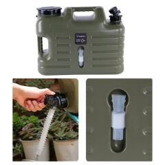 Musluklu Su Bidonu - Madfox Galon Air PE - 24 Litre - Yeşil - 547310