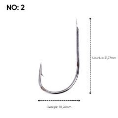 Olta İğnesi - Fishack 505 - No: 2  (1000'li Paket)