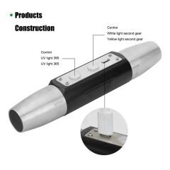 Uv Ledli El Feneri - Powerdex - Su Geçirmez - 20 W - Siyah - PD-9007