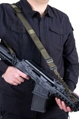 Tüfek Askı Kayışı - Savage - Çift Nokta Yaylı - Tactical - Haki