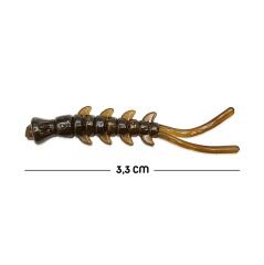 Silikon Kurt Sahte Balık Yemi - Kokulu - D Tail - Kahve - Power Bait (9957)