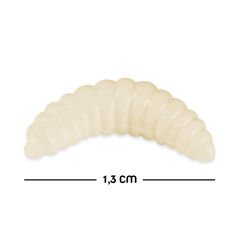 Silikon Kurt Sahte Balık Yemi - Kokulu - Maggot - Beyaz - Power Bait (9954)
