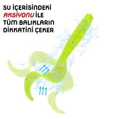Silikon Kurt Sahte Yem - 35mm - Yeşil - Yumy (SM024-02-18035)