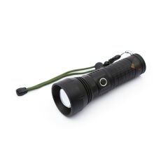 Panther USB Şarjlı Zoomlu P70 LED Metal El Feneri PT-4112