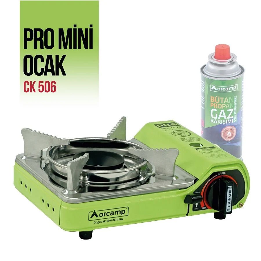 Tekli Çantalı Mini Portatif Ocak - Orcamp - Yeşil (CK-506)
