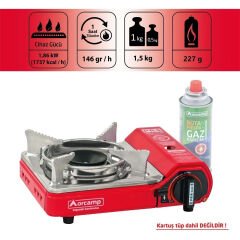 Tekli Çantalı Mini Portatif Ocak - Orcamp - Kırmızı (CK-506)