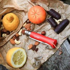 Katlanır Cep Çakısı - Opinel - Gürgen Ağacı Sap - Kırmızı Çakı No:8
