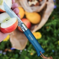 Katlanır Cep Çakısı - Opinel - Gürgen Ağacı Sap - Mavi Çakı No:8
