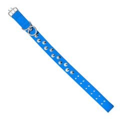 Dokuma Çivili Köpek Boyun Tasması - 4*70 cm - Mavi