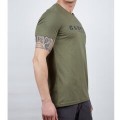 Erkek Tişört - Pamuklu Spor Tişört - Buteo - Haki (600610)