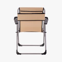 Katlanabilir Piknik ve Kamp Sandalyesi - Bardaklıklı - Rock - Camel (A-13)- 140KG Taşıma