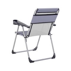 4 Adet Katlanır Kamp Sandalyesi ve Masa Seti - Rock - Lacivert - Bardaklıklı - 140 KG