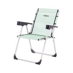 4 Adet Katlanır Kamp Sandalyesi ve Masa Seti - Rock - Su Yeşili - Bardaklıklı - 140 KG