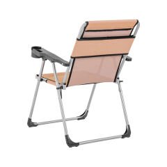 4 Adet Katlanır Kamp Sandalyesi ve Masa Seti - Rock - Bakır - Bardaklıklı - 140 KG