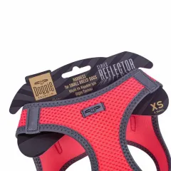 Doggie Havalı Dokuma Reflektörlü Küçük Irk Göğüs Tasması Pembe 30-34 cm (ARG-XS)