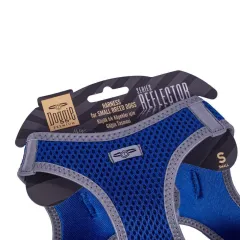 Doggie Havalı Dokuma Reflektörlü Küçük Irk Göğüs Tasması Mavi 32-38 cm (ARG-S)